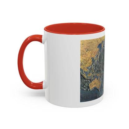 Pacific Ocean Floor (1969) (Map) Accent Coffee Mug