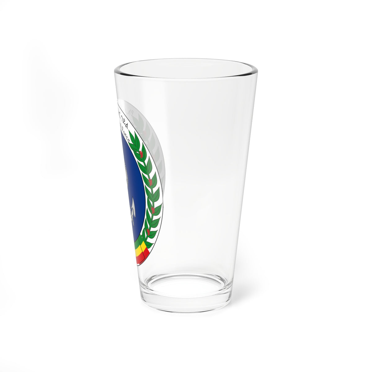 Logo of the Ethiopian Naval Force (Ethiopia) (Coat of Arms) Pint Glass 16oz