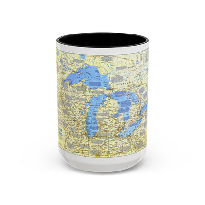 Canada - The Great Lakes 1 (1987) (Map) Accent Coffee Mug