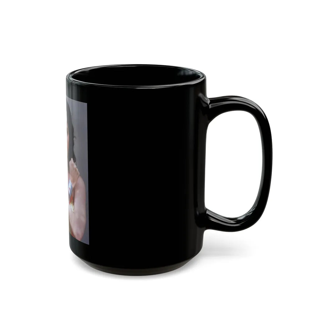 Lynda Carter #232 - Wonder Woman Photo (Vintage Female Icon) Black Coffee Mug-Go Mug Yourself