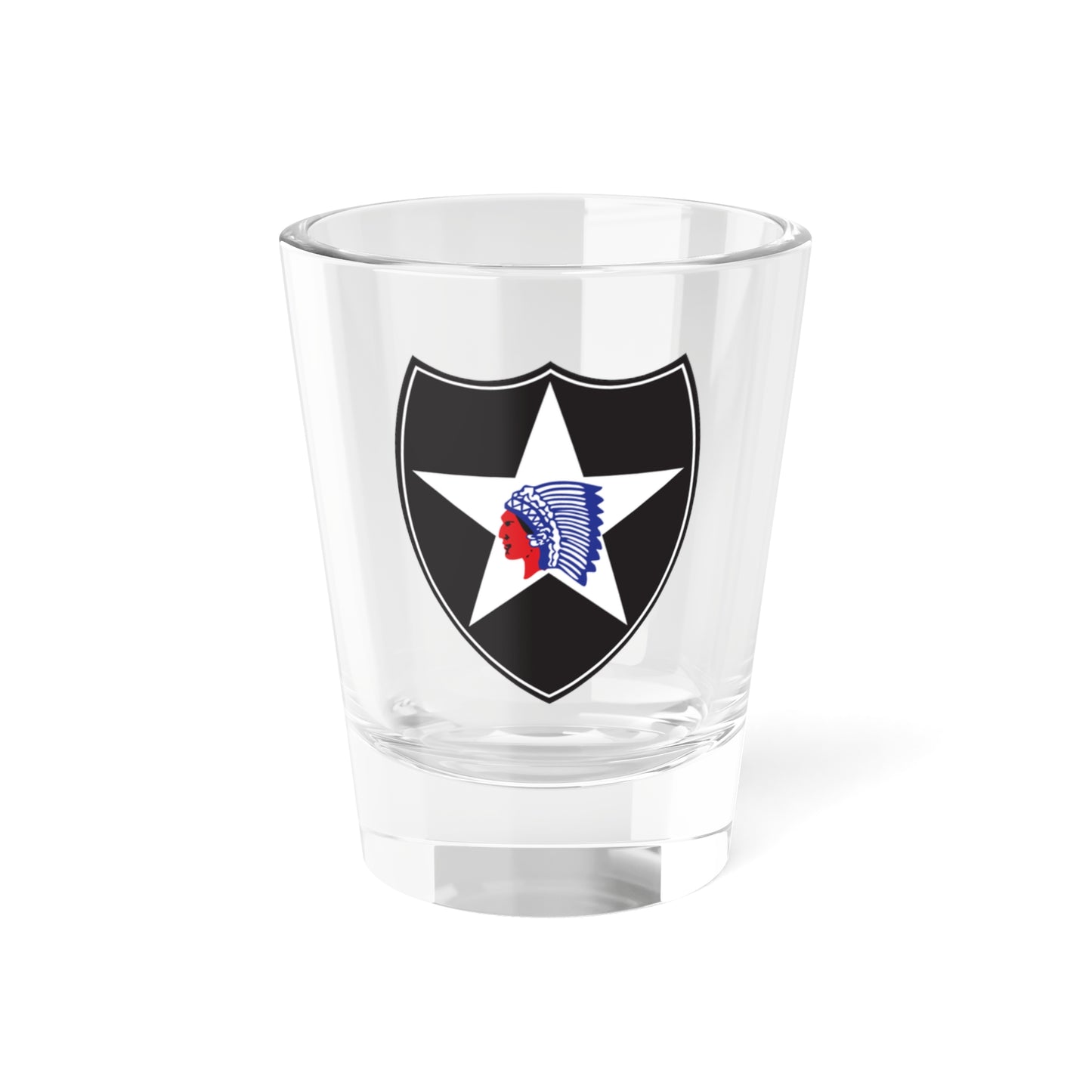 2nd Infantry Division (U.S. Army) Shot Glass 1.5oz