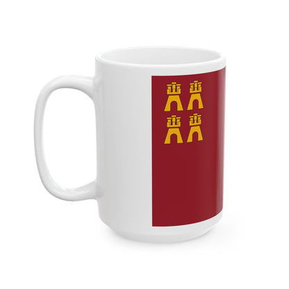 Flag of the Region of Murcia Spain - White Coffee Mug