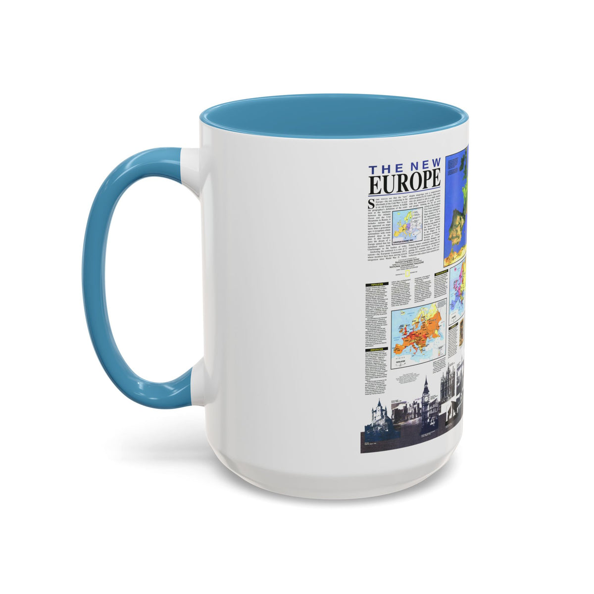 Europe, The New (1992) (Map) Accent Coffee Mug