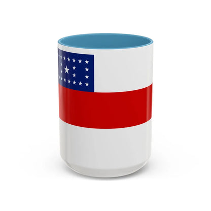 Flag of Amazonas Brazil - Accent Coffee Mug-15oz-Light Blue-Go Mug Yourself