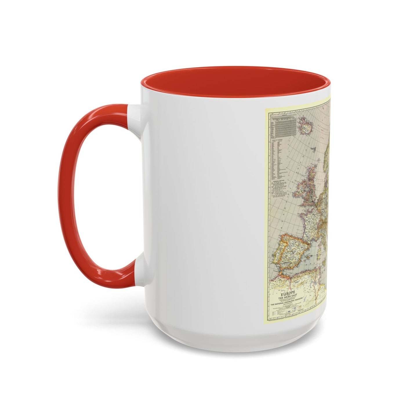 Europe and the Near East (1943) (Map) Accent Coffee Mug