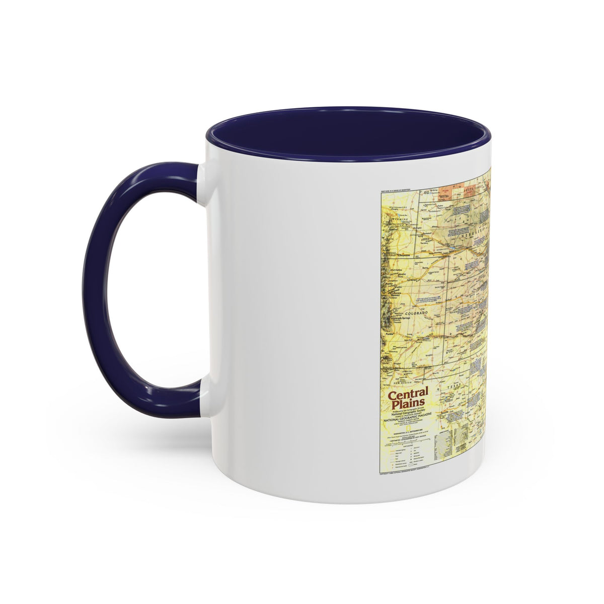 USA - Central Plains 1 (1985) (Map) Accent Coffee Mug