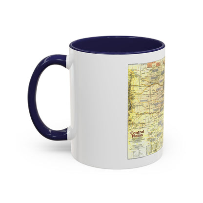 USA - Central Plains 1 (1985) (Map) Accent Coffee Mug