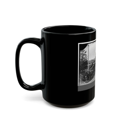 District Of Columbia. Officers And Men Of Company F, 3d Massachusetts Heavy Artillery, In Fort Stevens (U.S. Civil War) Black Coffee Mug