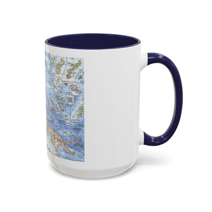 New Zealand, New Guinea (1962) (Map) Accent Coffee Mug