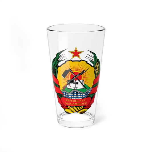 Emblem of Mozambique (Mozambique) (Coat of Arms) Pint Glass 16oz