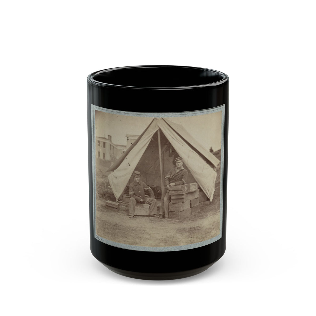 22d New York State Militia Near Harpers Ferry, Va., 1861 I.E.1862 004 (U.S. Civil War) Black Coffee Mug