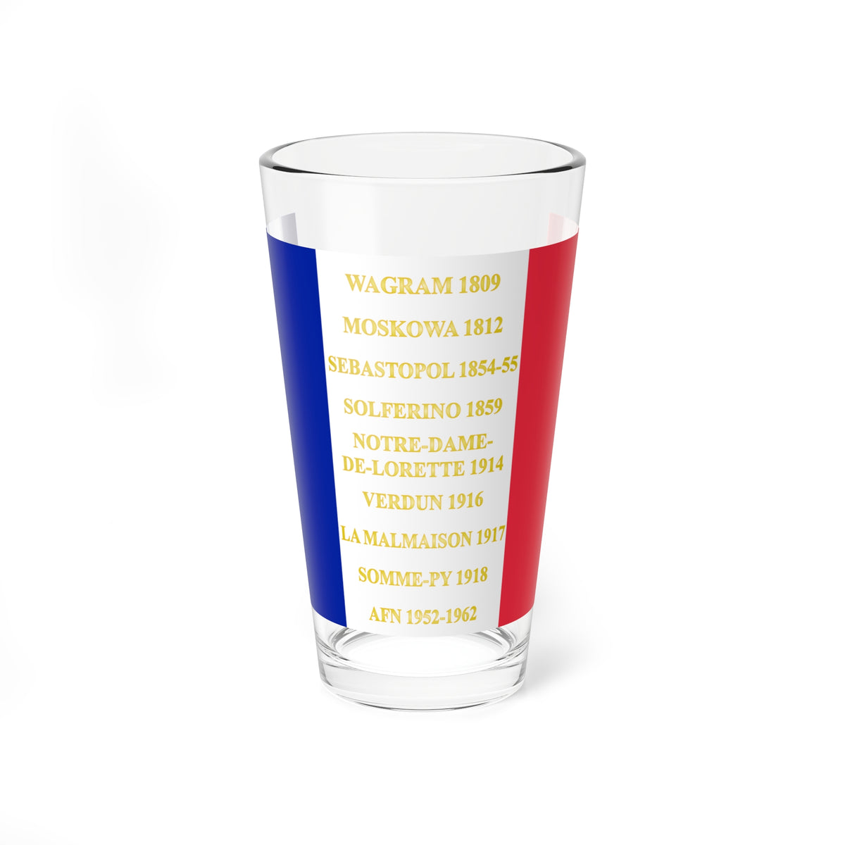 21e regiment dinfanterie de ligne - drapeau (France) Pint Glass 16oz