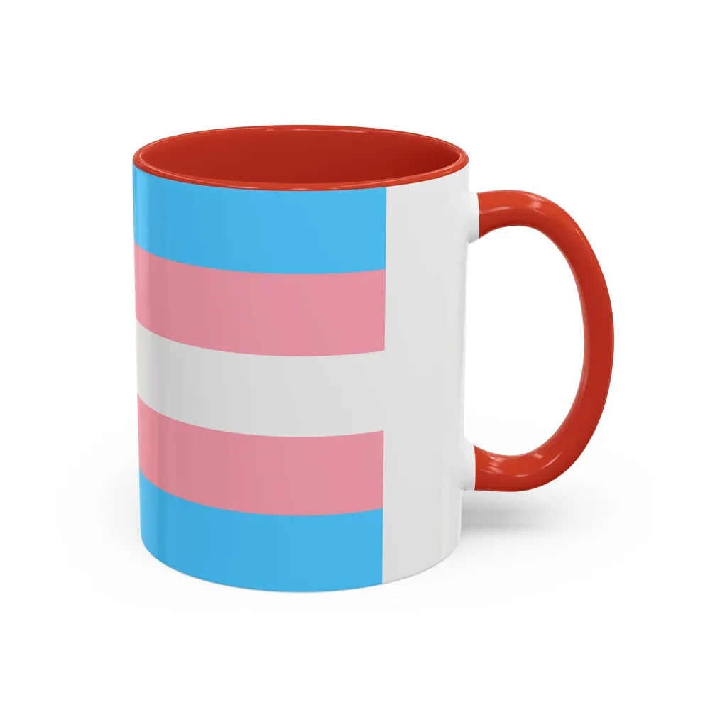 Transgender Pride Flag - Accent Coffee Mug-Go Mug Yourself