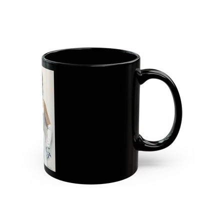 Denise Darcel - Esquire's Lady Fair, Esquire, April 1956 - Black Coffee Mug-Go Mug Yourself