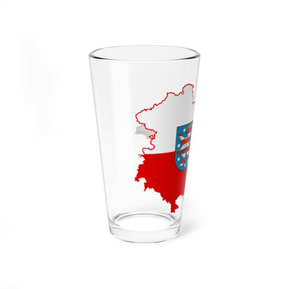 Flag map of Thuringia (Germany) Pint Glass 16oz