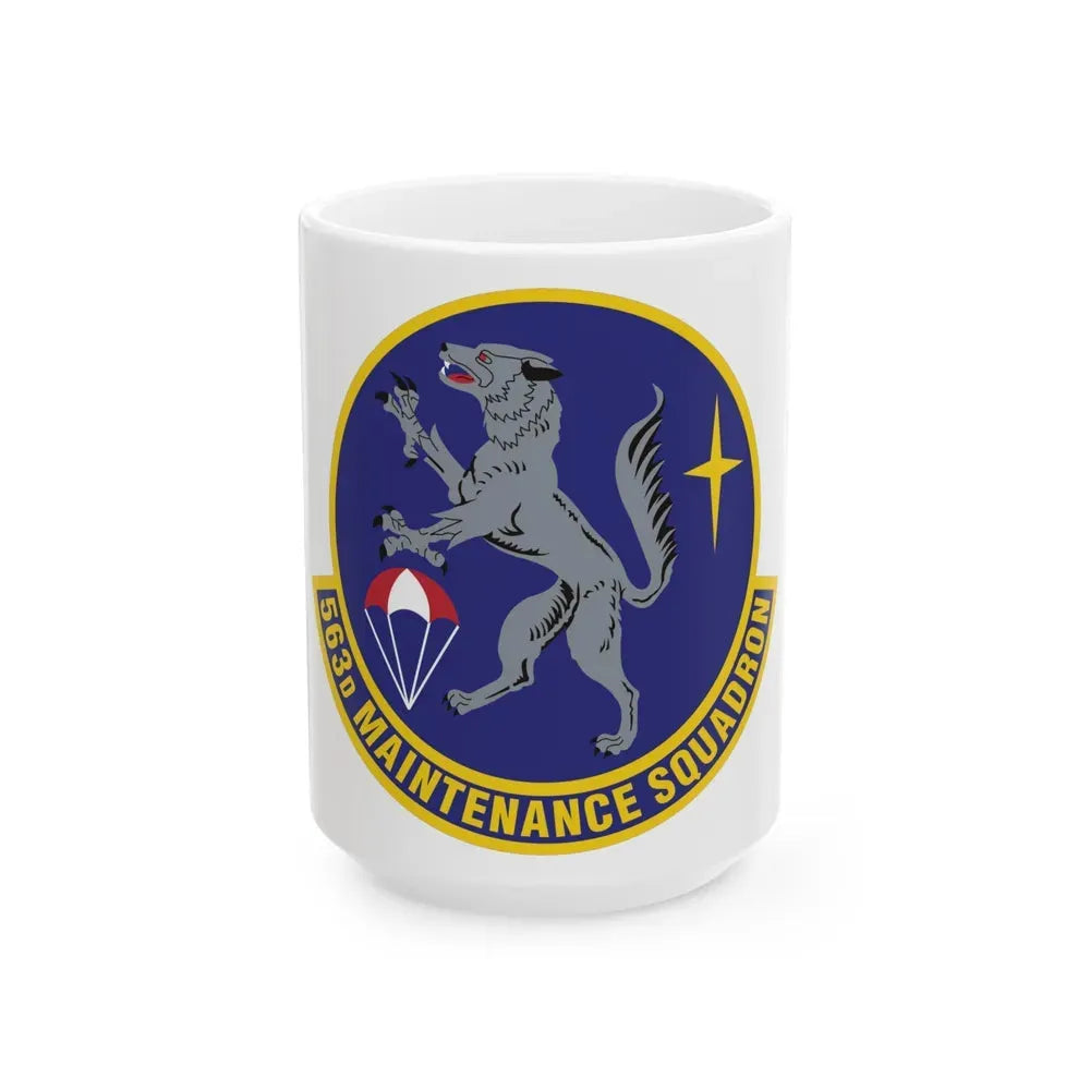 563d Maintenance Squadron (U.S. Air Force) White Coffee Mug 15oz - Go Mug Yourself