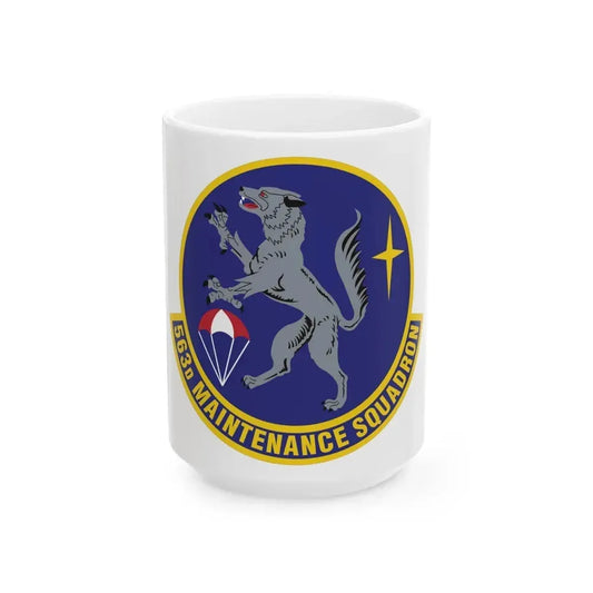 563d Maintenance Squadron (U.S. Air Force) White Coffee Mug 15oz - Go Mug Yourself