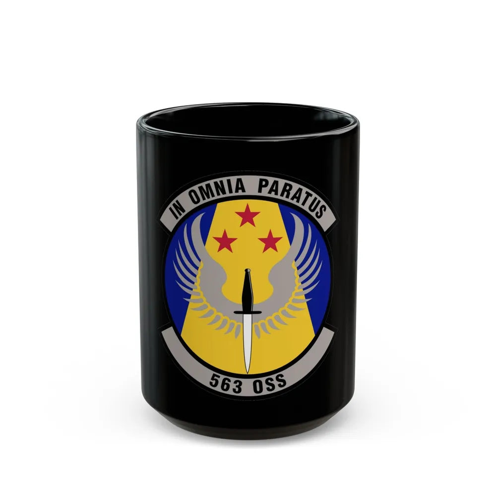 563d Operations Support Squadron (U.S. Air Force) Black Coffee Mug-15oz-Go Mug Yourself