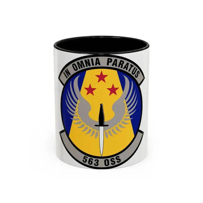 563d Operations Support Squadron (U.S. Air Force) Accent Coffee Mug 11oz Black - Go Mug Yourself