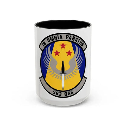 563d Operations Support Squadron (U.S. Air Force) Accent Coffee Mug 15oz Black - Go Mug Yourself