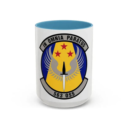563d Operations Support Squadron (U.S. Air Force) Accent Coffee Mug 15oz Light Blue - Go Mug Yourself