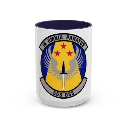 563d Operations Support Squadron (U.S. Air Force) Accent Coffee Mug 15oz Navy - Go Mug Yourself