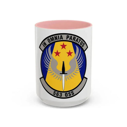563d Operations Support Squadron (U.S. Air Force) Accent Coffee Mug 15oz Pink - Go Mug Yourself