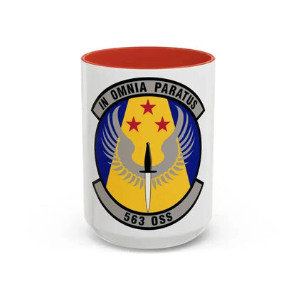563d Operations Support Squadron (U.S. Air Force) Accent Coffee Mug 15oz Red - Go Mug Yourself