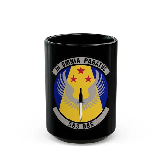 563d Operations Support Squadron (U.S. Air Force) Black Coffee Mug 15oz - Go Mug Yourself
