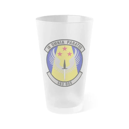 563d Operations Support Squadron (U.S. Air Force) Frosted Pint Glass 16oz 16oz Frosted - Go Mug Yourself