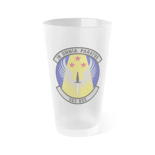 563d Operations Support Squadron (U.S. Air Force) Frosted Pint Glass 16oz 16oz Frosted - Go Mug Yourself
