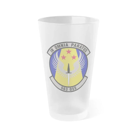 563d Operations Support Squadron (U.S. Air Force) Frosted Pint Glass 16oz 16oz Frosted - Go Mug Yourself