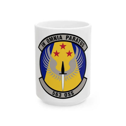 563d Operations Support Squadron (U.S. Air Force) White Coffee Mug 15oz - Go Mug Yourself