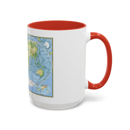 World Map - Physical (2005) (Map) Accent Coffee Mug