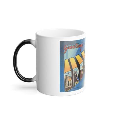 Greetings from Greensboro NC (Greeting Postcards) Color Changing Mug 11oz