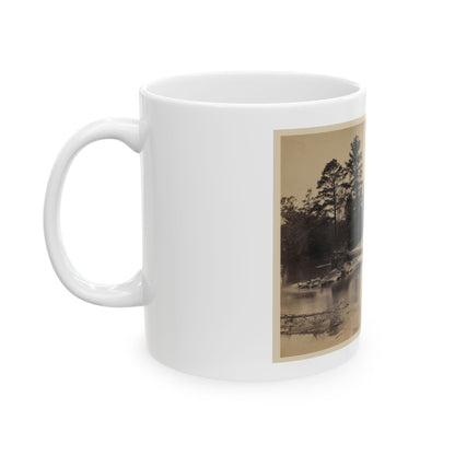 Fallen Tree Across Hazel River, Virginia (U.S. Civil War) White Coffee Mug