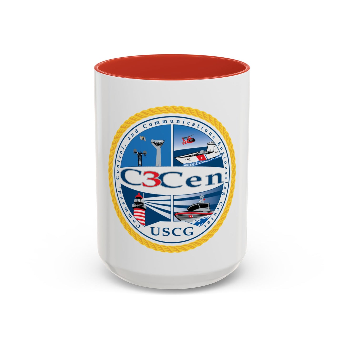 USCG C3 Cen Command Control Comm Engineering (U.S. Coast Guard) Accent Coffee Mug