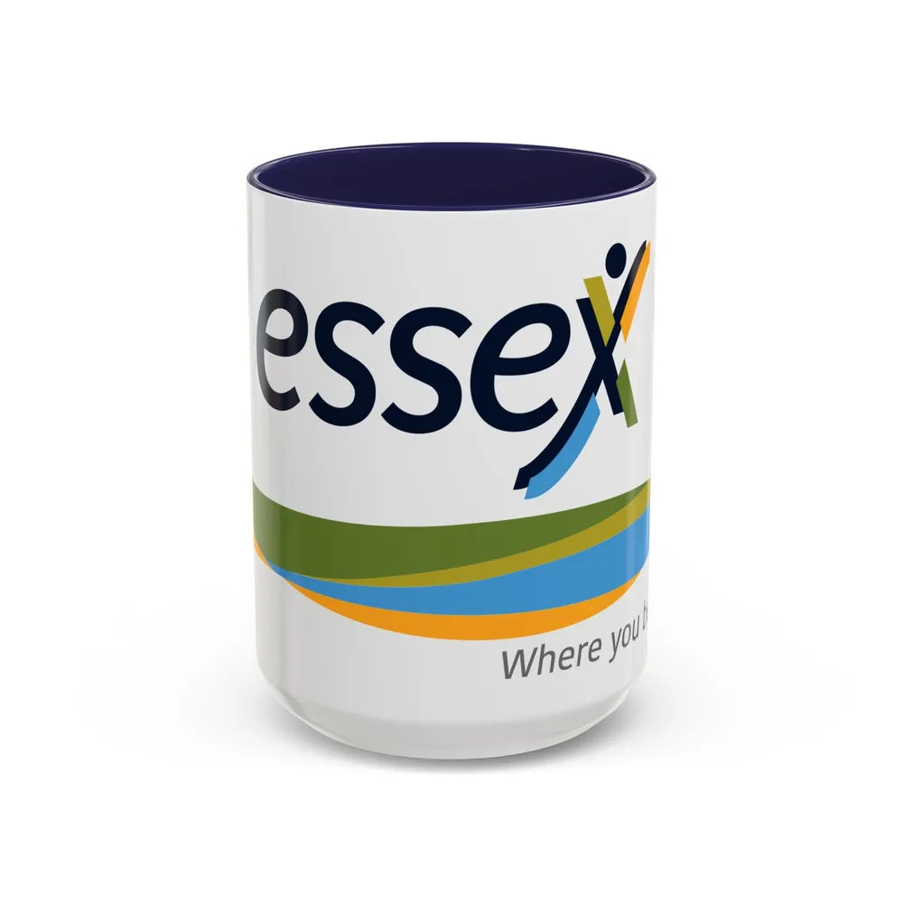 Essex Ontario Flag Canada - Accent Coffee Mug-15oz-Navy-Go Mug Yourself