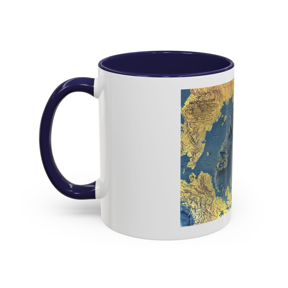 Arctic Ocean Floor (1971) (Map) Accent Coffee Mug