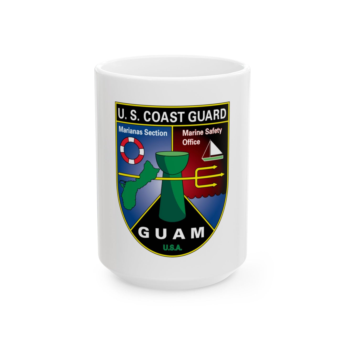 USCG Marianas Sect MSO Guam (U.S. Coast Guard) White Coffee Mug