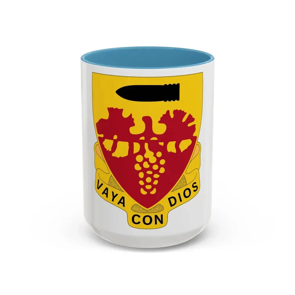 564th Field Artillery Battalion (U.S. Army) Accent Coffee Mug 15oz Light Blue - Go Mug Yourself