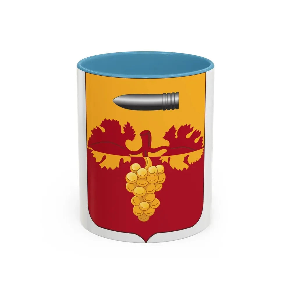 564th Field Artillery Battalion v2 (U.S. Army) Accent Coffee Mug 11oz Light Blue - Go Mug Yourself