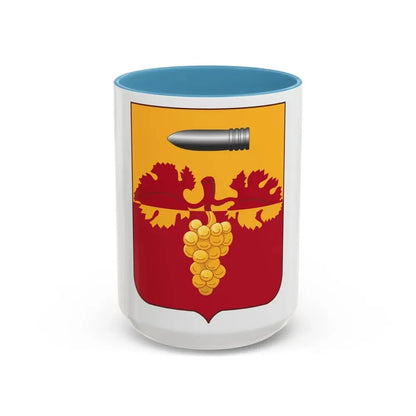 564th Field Artillery Battalion v2 (U.S. Army) Accent Coffee Mug 15oz Light Blue - Go Mug Yourself