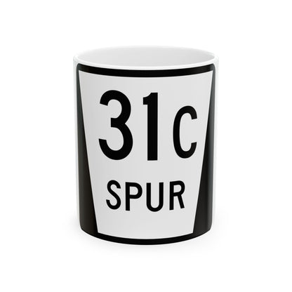 N SPUR 31C (Nebraska) (Road Sign) White Coffee Mug