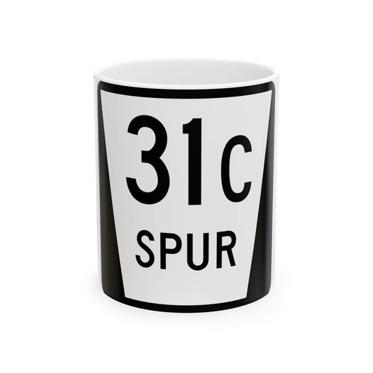 N SPUR 31C (Nebraska) (Road Sign) White Coffee Mug