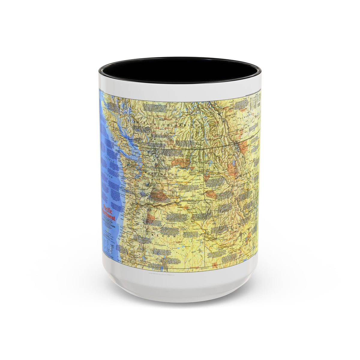USA - Pacific Northwest 1 (1986) (Map) Accent Coffee Mug