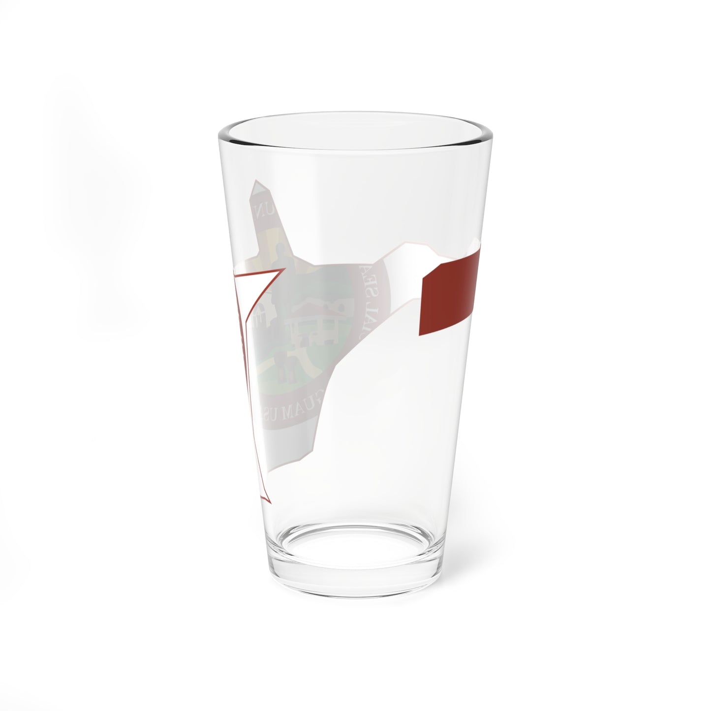 Flag map of Hagåtña Guam (United States) Pint Glass 16oz