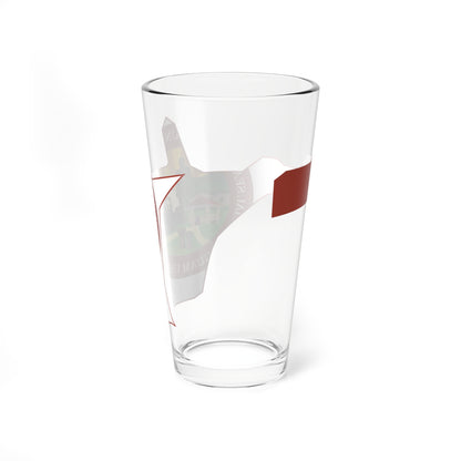 Flag map of Hagåtña Guam (United States) Pint Glass 16oz