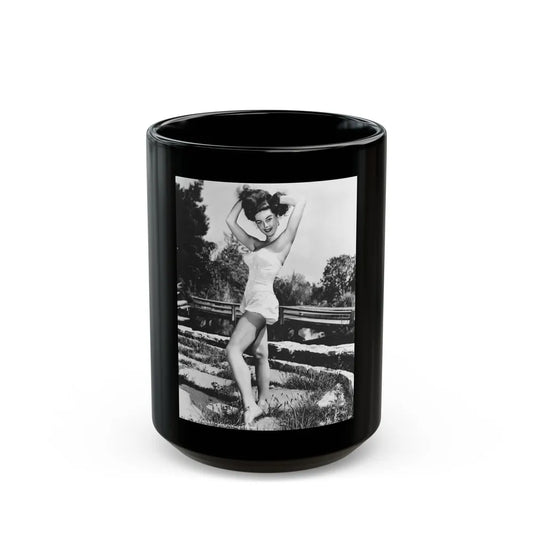 Elaine Stewart #113 (Vintage Female Icon) Black Coffee Mug-15oz-Go Mug Yourself