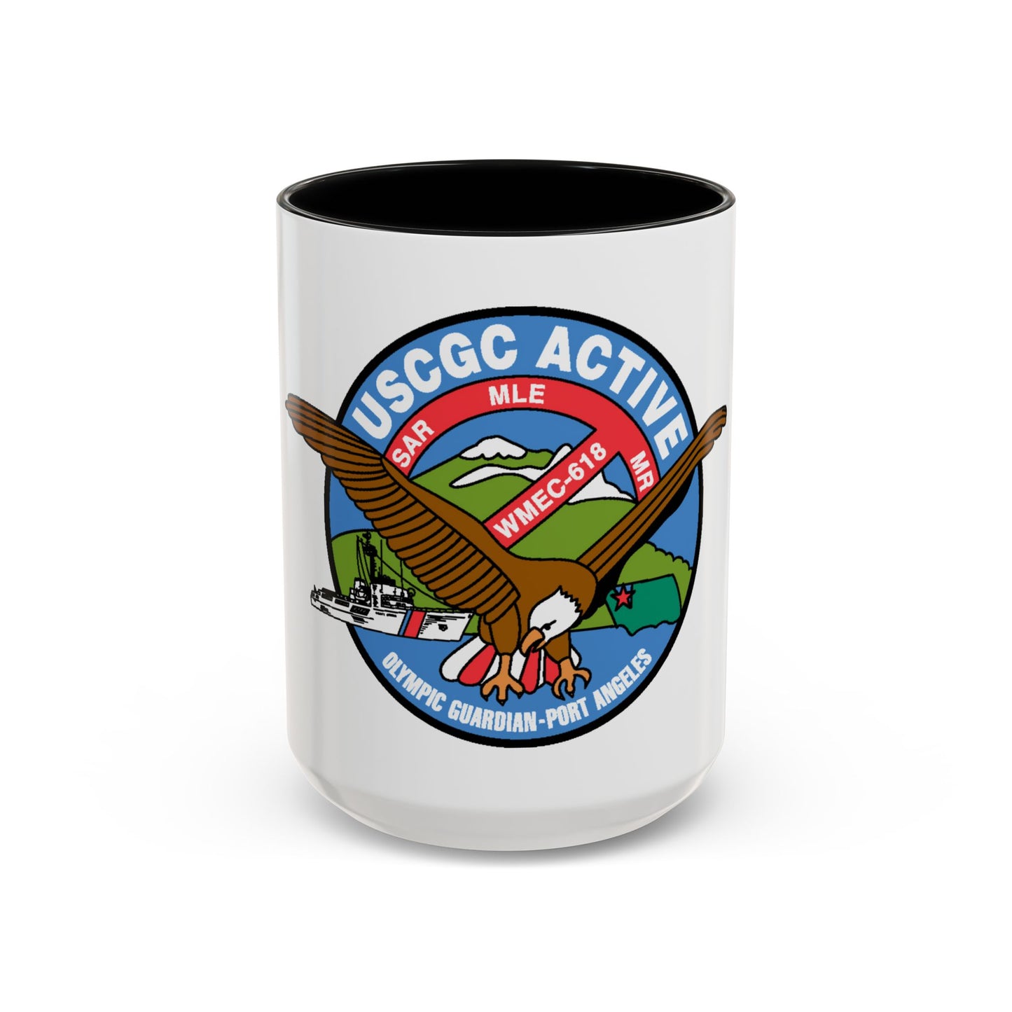 USCGC Active WMEC 618 (U.S. Coast Guard) Accent Coffee Mug